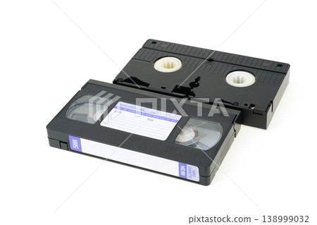 老式VHS錄影帶 - 正面和背面 老式VHS錄影帶 - 正面和背面 138999032
