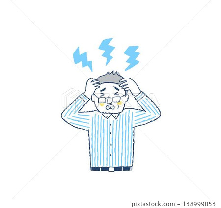 一位老年男子頭痛劇烈 138999053
