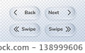 Swipe up arrow button glass icon ui text symbol next. This circle interface features a scroll left right vector with a slide down triangle sign for a minimal page sticker set 138999606
