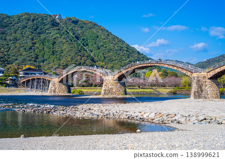 【日本百座名橋】【日本百座名城】深秋時節的錦帶橋與岩國城（第五部分）山口縣岩國市 138999621