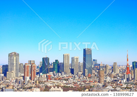 Minato-ku, Tokyo, Tokyo cityscape and Tokyo Tower scenery Minato-ku, Tokyo, Tokyo cityscape and Tokyo Tower scenery 138999627