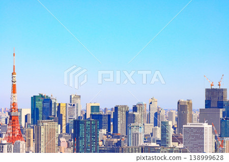 東京港區、東京城市景觀與東京鐵塔風景 東京港區、東京城市景觀與東京鐵塔風景 138999628