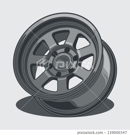 Car wheel illustration for conceptual design.  139000347