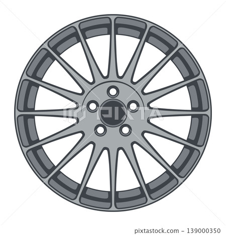 Car wheel illustration for conceptual design. Car wheel illustration for conceptual design. 139000350