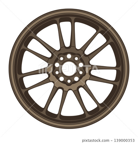 Car wheel illustration for conceptual design.  139000353