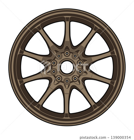 Car wheel illustration for conceptual design.  139000354