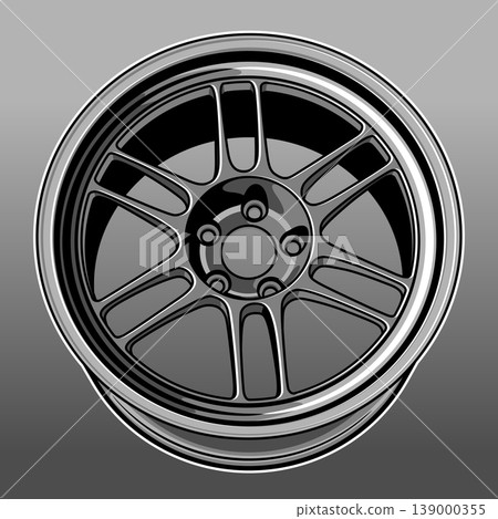 Car wheel illustration for conceptual design.  139000355