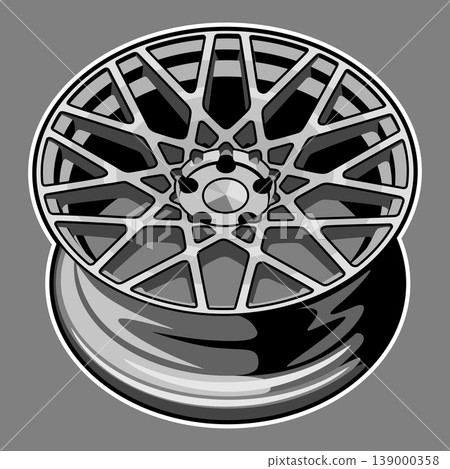 Car wheel illustration for conceptual design.  139000358