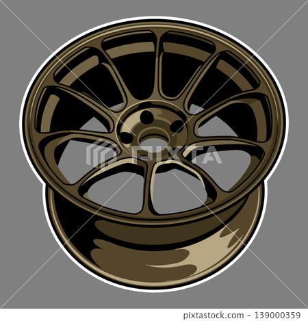 Car wheel illustration for conceptual design.  139000359