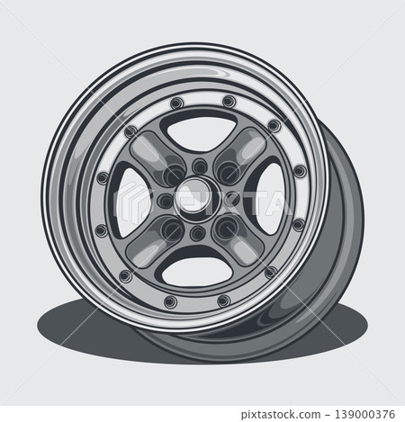 Car wheel illustration for conceptual design.  139000376