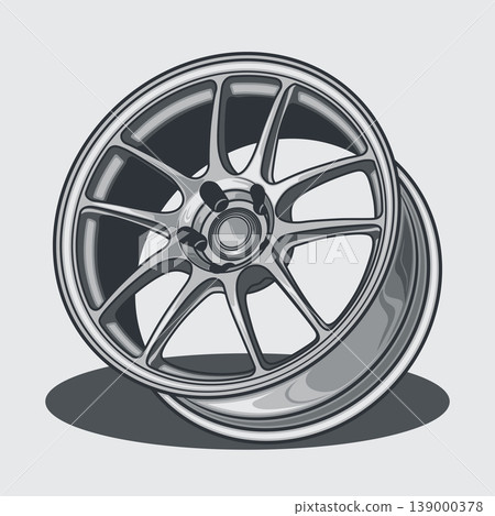 Car wheel illustration for conceptual design.  139000378
