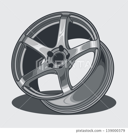 Car wheel illustration for conceptual design. Car wheel illustration for conceptual design. 139000379