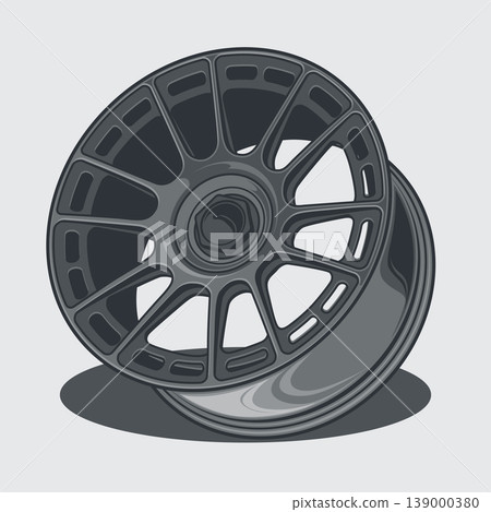 Car wheel illustration for conceptual design. Car wheel illustration for conceptual design. 139000380