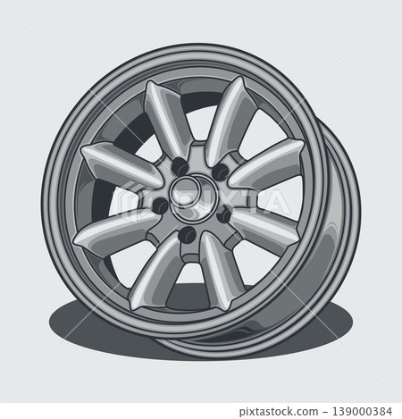 Car wheel illustration for conceptual design.  139000384
