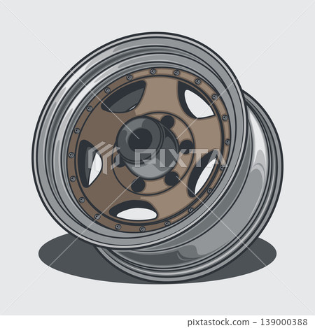 Car wheel illustration for conceptual design. Car wheel illustration for conceptual design. 139000388