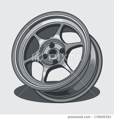 Car wheel illustration for conceptual design. Car wheel illustration for conceptual design. 139000391