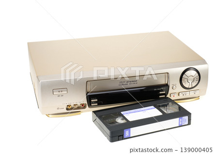 Old VHS video deck and videotapes Old VHS video deck and videotapes 139000405