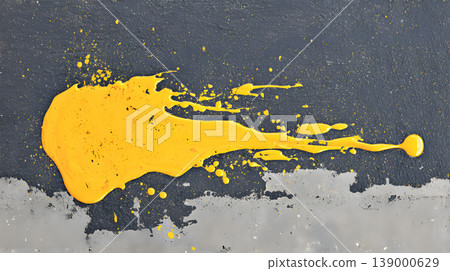 Yellow paint paint splash paint splatter paint drip concrete texture Yellow paint splash and paint splatter with paint drip concrete texture background, abstract grunge surface with copy space Yellow paint paint splash paint splatter paint drip concrete texture Yellow paint splash and paint splatter with paint drip concrete texture background, abstract grunge surface with copy space 139000629