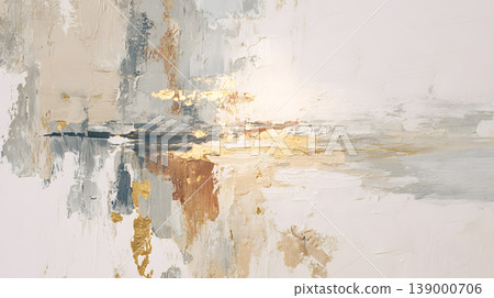 Abstract painting textured neutral color gold accent beige gray minimalist canvas modern art wall decor Abstract painting textured neutral color gold accent beige gray minimalist canvas modern art wall decor 139000706