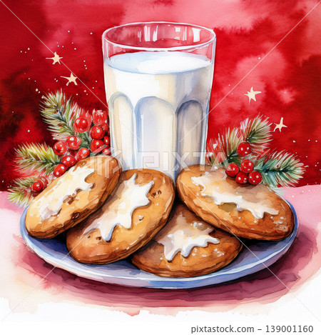 Christmas milk and cookies for santa claus Christmas milk and cookies for santa claus 139001160