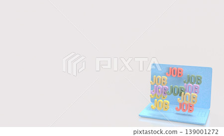 Online Job Search Concept With Multiple Job Opportunities On Laptop 3d render. Online Job Search Concept With Multiple Job Opportunities On Laptop 3d render. 139001272