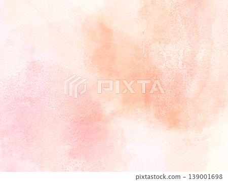 溫暖的粉紅色和橙色水彩紋理:抽象背景,喚起幸福與寧靜的感覺。 溫暖的粉紅色和橙色水彩紋理:抽象背景,喚起幸福與寧靜的感覺。 139001698