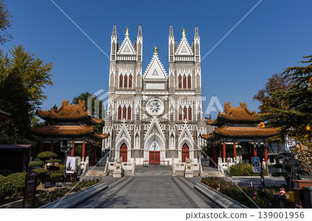 Church of the Saviour, or Xishiku Church is one of the glorious Catholic church in Beijing is key tourist attraction. Church of the Saviour, or Xishiku Church is one of the glorious Catholic church in Beijing is key tourist attraction. 139001956