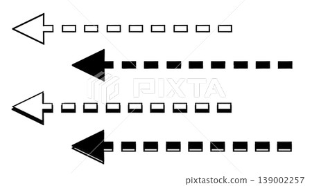 dotted monochrome arrow icon dotted monochrome arrow icon 139002257