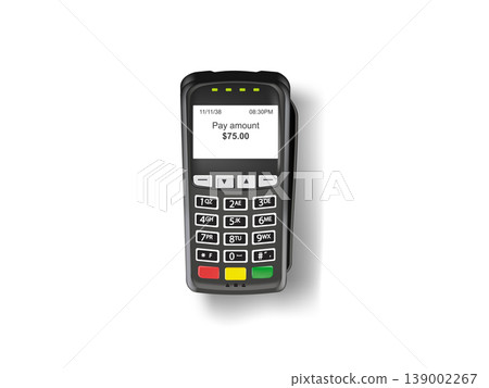 3d Realistic POS Terminal for Credit Card on transparent background 3d Realistic POS Terminal for Credit Card on transparent background 139002267