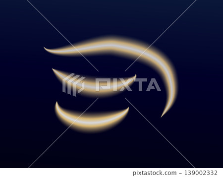 Abstract lights lines laser beams. Glowing streaks. Luminous neon lines on trasparent backgound 139002332