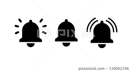 Bell icon set for notification of social media and ui ux design 139002346