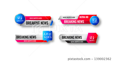 Breaking news banner design. lowerthird of breaking news 139002362