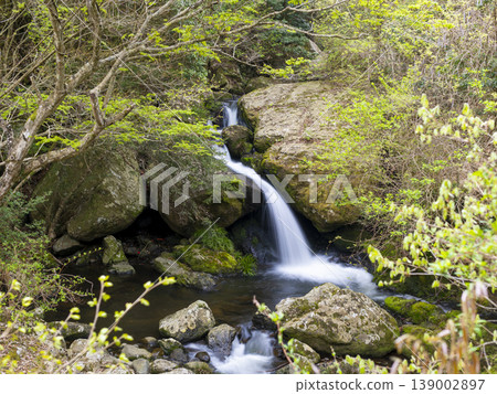 A small waterfall flowing through Ruri Valley A small waterfall flowing through Ruri Valley 139002897