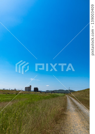 Under the blue sky, a straight road Under the blue sky, a straight road 139003409