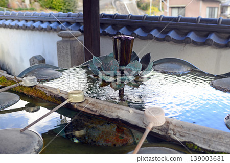 Water basin for purification within the grounds of Saikoku-ji Temple in Onomichi Water basin for purification within the grounds of Saikoku-ji Temple in Onomichi 139003681
