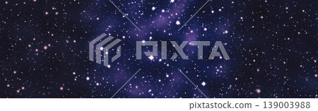 Infinite cosmos panorama. Majestic starfield and glowing cosmic dust in outer space. Infinite cosmos panorama. Majestic starfield and glowing cosmic dust in outer space. 139003988