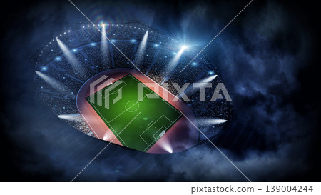 Aerial View of Soccer Stadium Aerial View of Soccer Stadium 139004244