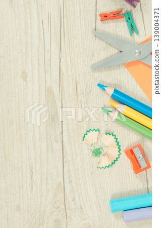 Stationery accessories for learning at school or preschool Stationery accessories for learning at school or preschool 139004371