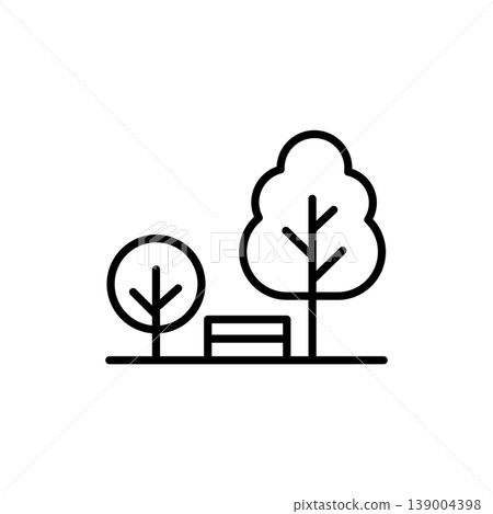 Public Park and Garden Amenity Icon 139004398