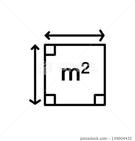 Property Floor Area Measurement Icon Property Floor Area Measurement Icon 139004432
