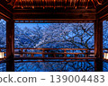 夜晚，三井寺的賞月台可以俯瞰櫻花。 139004483