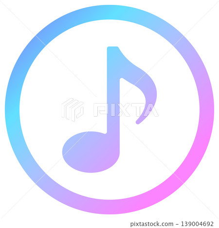 Simple musical note illustration material (vector) Simple musical note illustration material (vector) 139004692