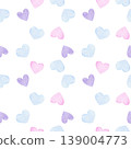 Pattern of hearts 16. This seamless pattern is made of cute watercolor earrings. Perfect as a background for your design.  139004773