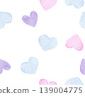 Pattern of hearts 15. This seamless pattern is made of cute watercolor earrings. Perfect as a background for your design. 139004775