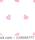 Pattern of hearts 5. This seamless pattern is made of cute watercolor earrings. Perfect as a background for your design.  139004777