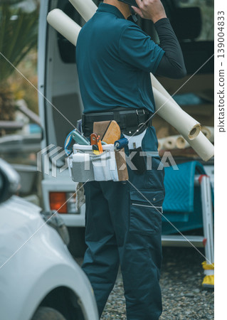 wallpaper hanger's tool belt wallpaper hanger's tool belt 139004833