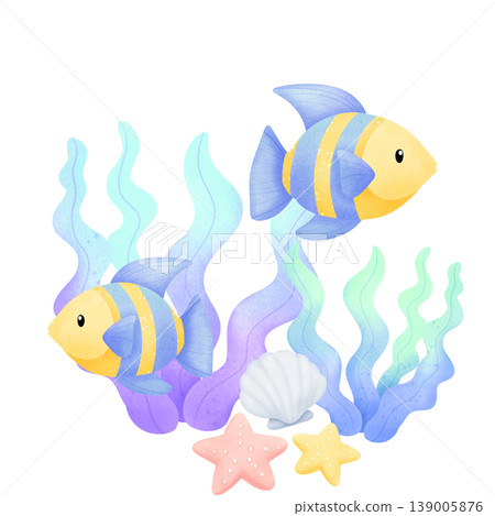set of sea animals set of sea animals 139005876