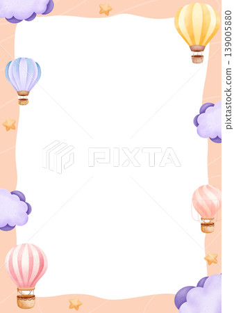 hot air balloon boder design 139005880