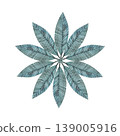 leaf flower doodle watercolor 139005916