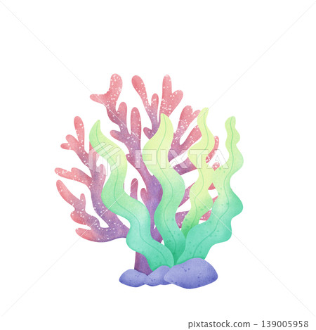 cloral reef scene illustration cloral reef scene illustration 139005958